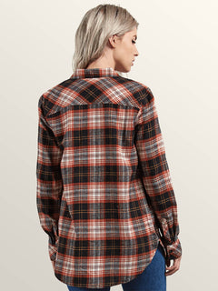 Getting Rad Plaid Long Sleeve Flannel - Black Plaid