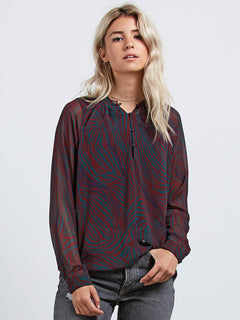 Zebom Top Shirt - Burgundy