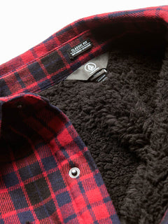 Sherpa Flannel Jacket - Red