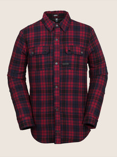 Sherpa Flannel Jacket - Red